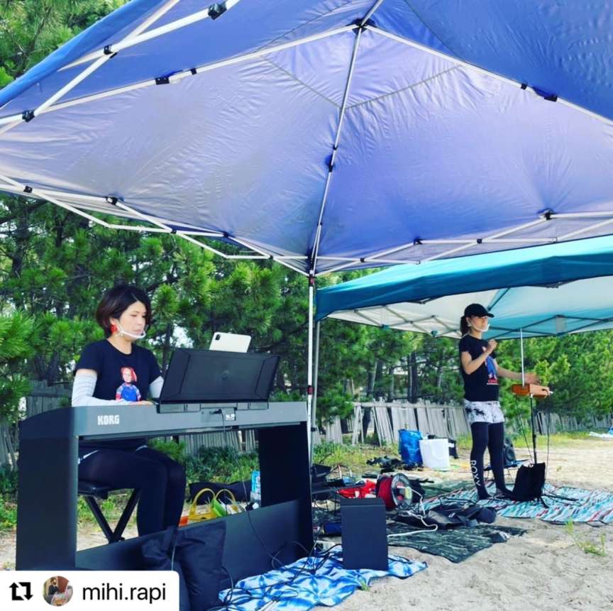 室積海水浴場での「はぴスポ」さんイベント