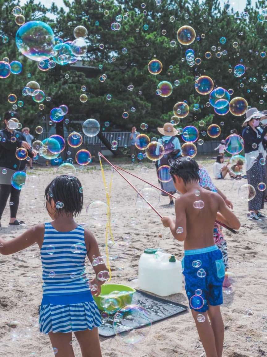 室積海水浴場での「はぴスポ」さんイベント関連画像