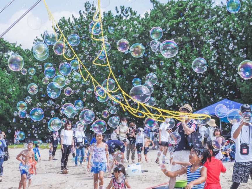 室積海水浴場での「はぴスポ」さんイベント関連画像