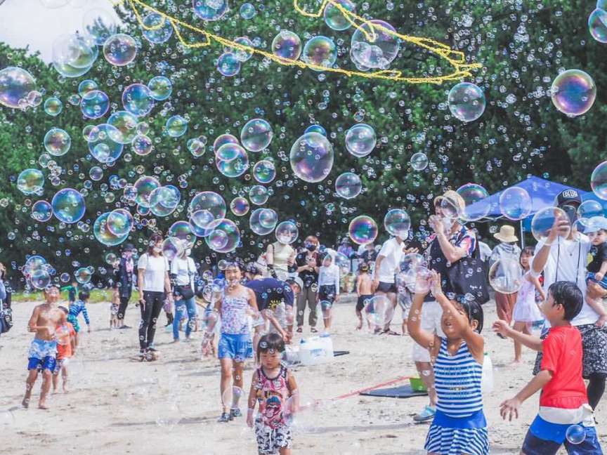 室積海水浴場での「はぴスポ」さんイベント関連画像